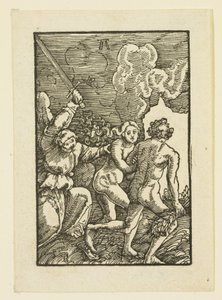 Adam og Eva drevet fra paradis af Albrecht Altdorfer